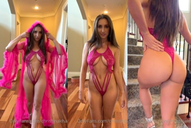 Christina Khalil See Through Pink Lingerie Video Leaked