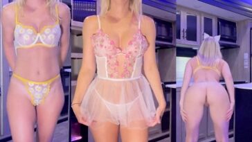 Vicky Stark Embroidery Lingerie Try On Haul Video Leaked