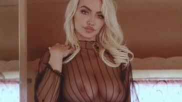 Lindsey Pelas Big Tits See Through Black Lingerie Video Leaked