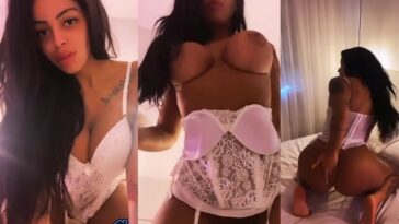 Stephanie Silveira Topless White Lingerie Video Leaked