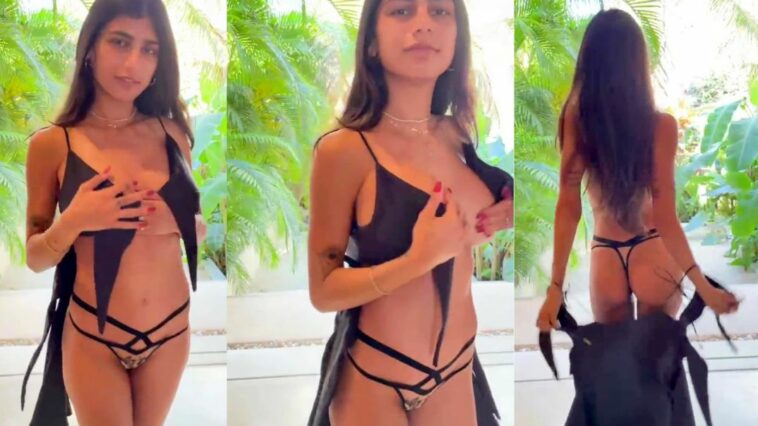 Mia Khalifa Upskirt Striptease Onlyfans Video Leaked