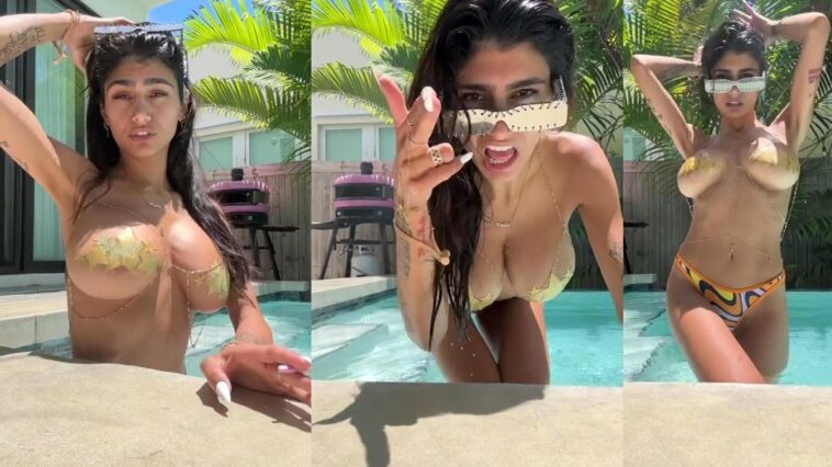 Mia Khalifa Swimming Pool Tease Video Leaked
